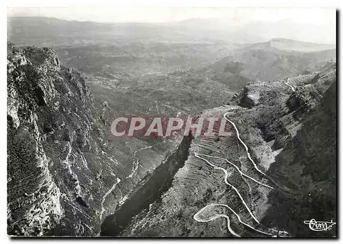 Cartes postales moderne Le Bar sur le Loup AM Les lacets de la route de Gourdon Vue aerienne