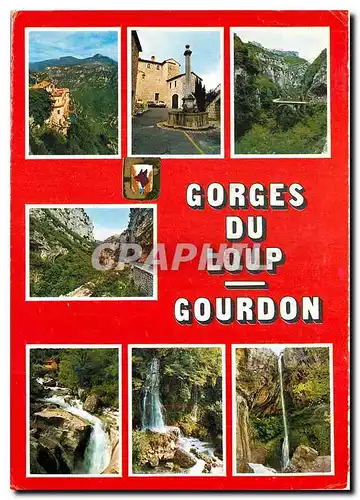 Moderne Karte Gorges du Loup Gourdon