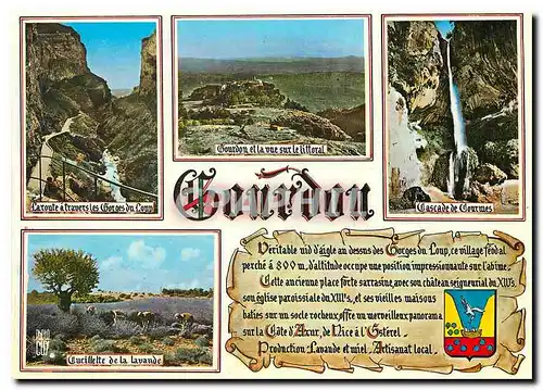 Cartes postales moderne Gourdon Alpes Maritimes