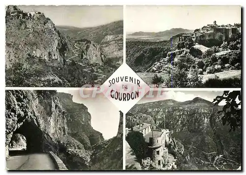 Moderne Karte Souvenir de Gourdon