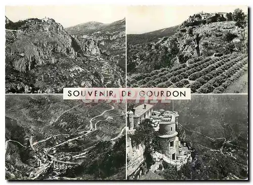 Moderne Karte Souvenir de Gourdon