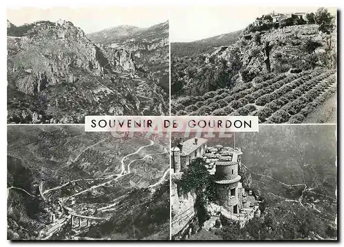 Moderne Karte Souvenir de Gourdon