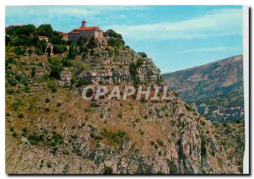 Moderne Karte Gourdon Cote d'Azur French Riviera Excursion des Gorges du Loup