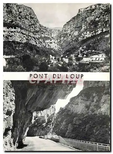 Moderne Karte Excursion Gorges du Loup Pont du Loup Interieur des Gorges