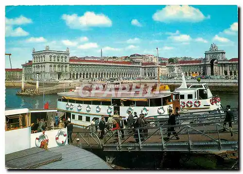 Moderne Karte Lisboa Quai des Colonnes et Place du Commerce