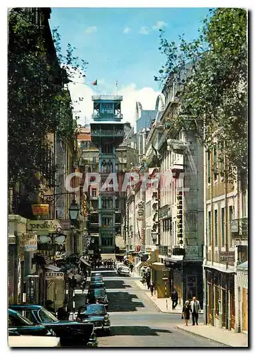 Moderne Karte Lisboa Portugal Elevador de Santa Justa