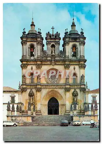 Moderne Karte Alcobaca Portugal Monastere Facade Principale