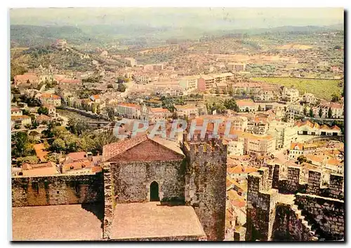 Cartes postales moderne Leiria Portugal Interieur du Chateau et Vue Partielle de la Ville