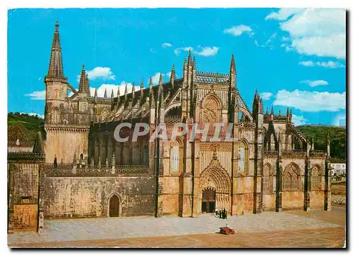 Cartes postales moderne Batalha Portugal Monastere Facade principal couchant