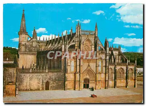 Moderne Karte Batalha Portugal Monastere Facade principal couchant