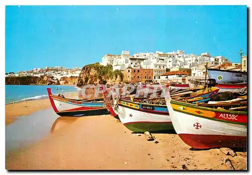 Moderne Karte Portugal Algarve Albufeira Bateaux