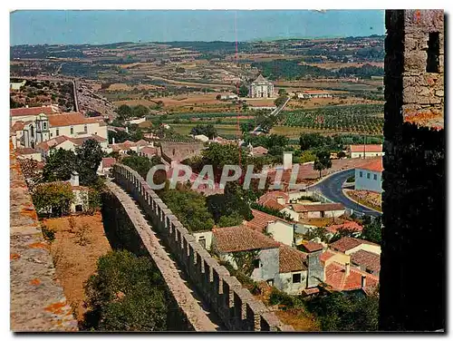 Cartes postales moderne Obidos Portugal Vue partiel