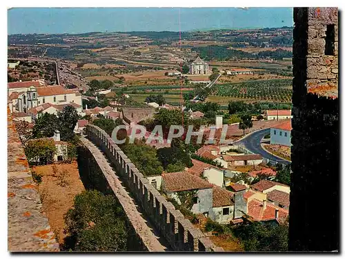 Moderne Karte Obidos Portugal Vue partiel