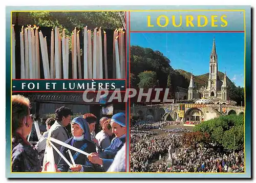 Moderne Karte Lourdes Foi et Lumieres