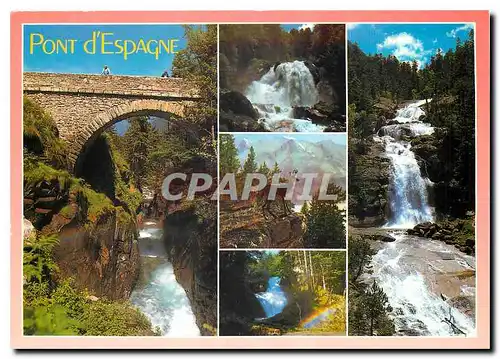 Cartes postales moderne Cauterets Hautes Pyrenees Le Pont et la Cascade du Pont d'Espagne