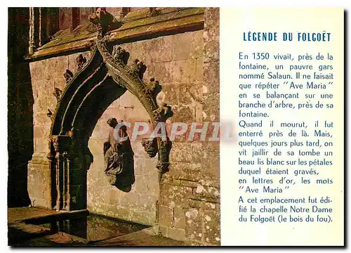 Moderne Karte Notre Dame de Folgoet La fontaine sacree