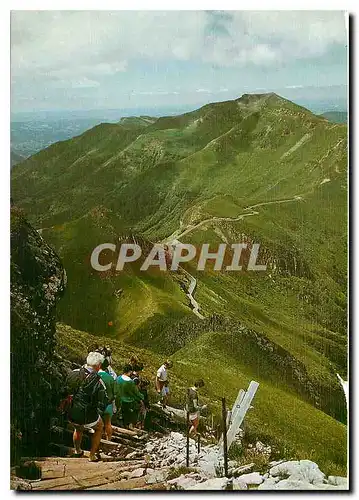 Moderne Karte Panorama sur les Monts du Cantal