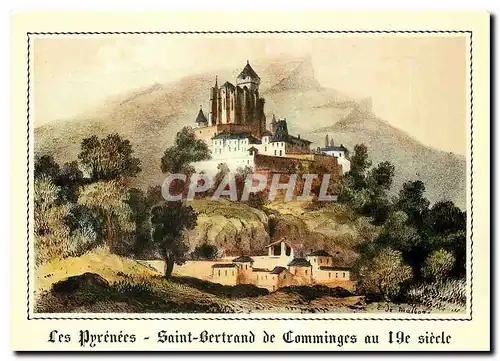 Moderne Karte Les Pyrenees Saint Bertrand de Comminges au 19e siecle