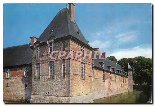 Moderne Karte Chateau de Carrouges Orne Facades sur les douves