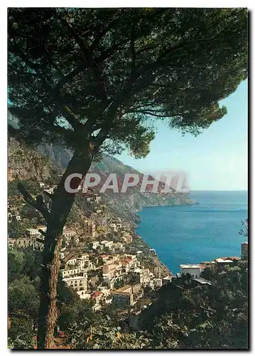 Cartes postales moderne Positano Panorama avec pin