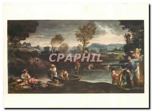 Cartes postales moderne Peinture Italienne Annibale Carracci dit Carrache La Peche Musee du Louvre