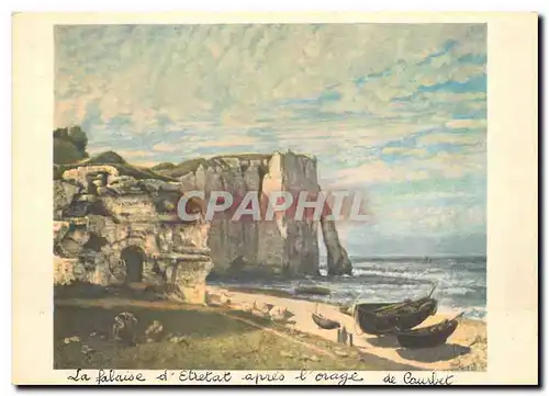 Cartes postales moderne Gustave Courbet La falaise d'Etretat apres l'orage Musee du Louvre