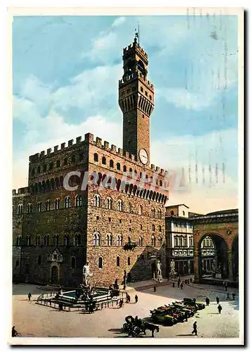 Cartes postales moderne Firenze Place de la Signoria Fontain de Neptune