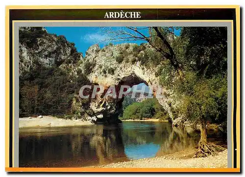 Moderne Karte Le Pont d'Arc Ardeche Arche naturelle surplombant la riviere l'Ardeche