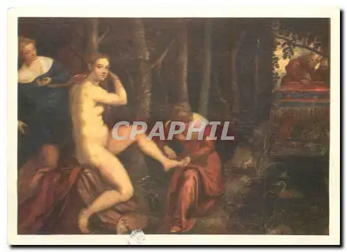 Cartes postales moderne Jacopo Robusti dit Le Tintoret Suzanne au bain Musee du Louvre