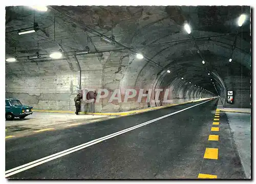 Moderne Karte Courmayeur entreves Le Tunnel du M Blanc
