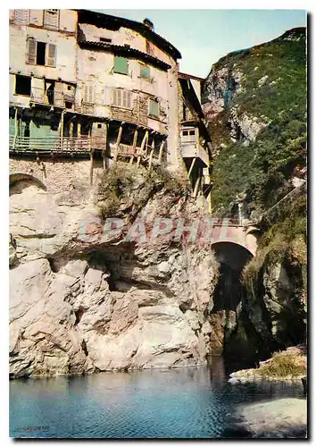 Moderne Karte Pont en Royans Isere Les Maisons suspendues et leur balcon