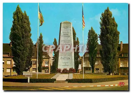 Moderne Karte Avranches Manche Le Monument Patton en souvenir de la Liberation