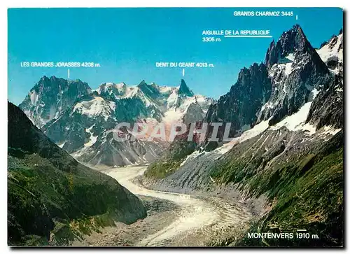 Cartes postales moderne Chamonix Mont Blanc Hte Savoie La mer de glace