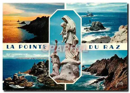 Cartes postales moderne La Bretagne La Pointe du Raz Sud Finistere Coucher de Soleil