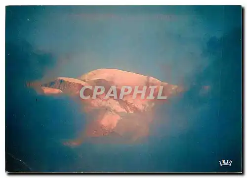 Moderne Karte Le sommet du Mont Blanc au soleil couchant
