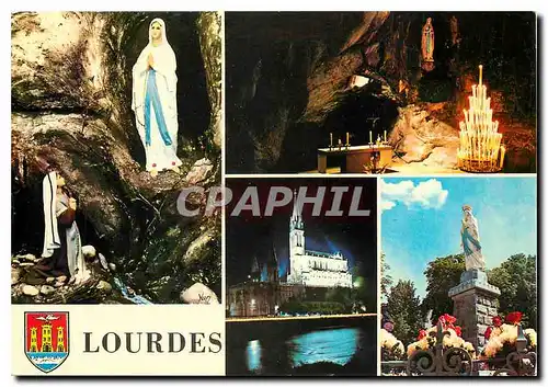 Moderne Karte Souvenir de Lourdes L'Apparition La Grotte Miraculeuse
