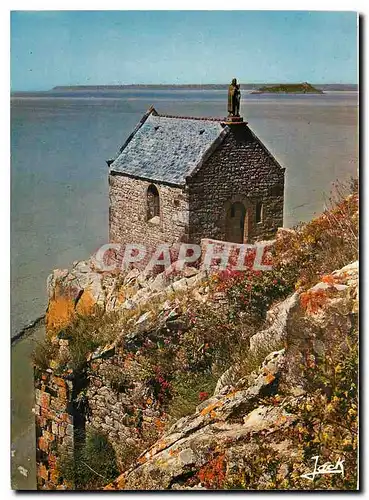 Cartes postales moderne Le Mont Saint Michel La chapelle Saint Aubert et le rocher de Tombelaine