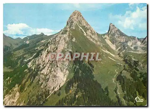 Moderne Karte La Dent d'Oche Hte Savoie Vue aerienne