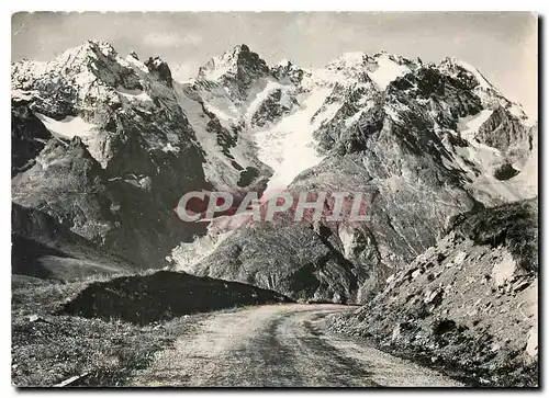 Moderne Karte Alpes du Dauphine Le Massif de la Meije et la route du Galibier