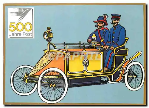 Cartes postales moderne So farbig wie die Geschichte der Post Automobile