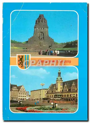 Cartes postales Voikerschiachtdenkmal Markt und Altes Rafhaus Leipzig