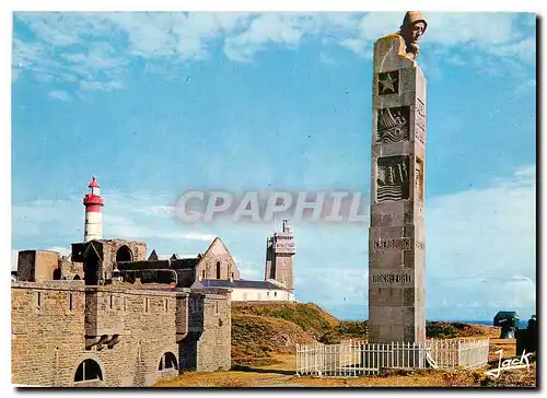Cartes postales moderne Pointe St Mathieu Lemonument des marins et le phare