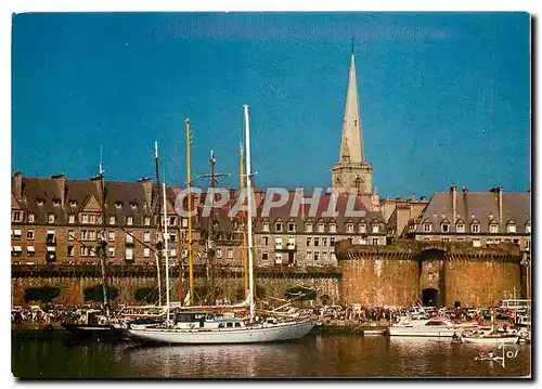 Moderne Karte Saint Malo La Grande Porte et les bassins