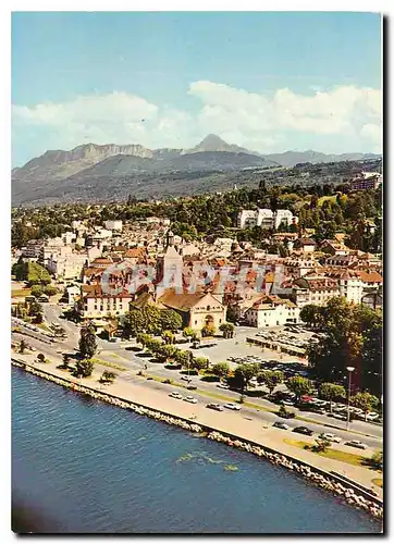 Cartes postales moderne Evian les Bains Vue aerienne le Lac Leman