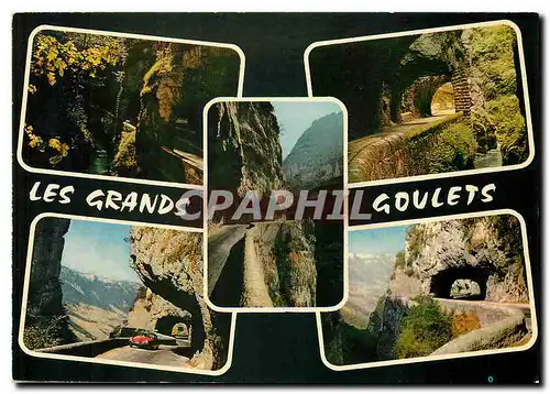 Moderne Karte Les Alpes en couleurs naturelles Les Grands Goulets