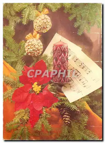 Cartes postales moderne Bougie Fleurs