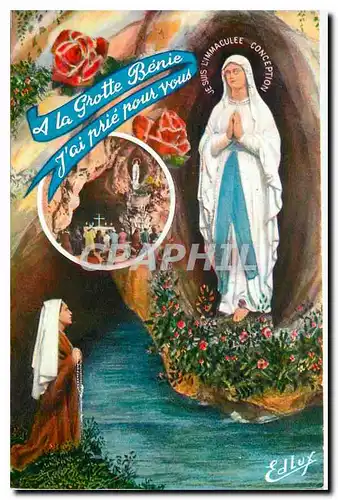 Cartes postales moderne Lourdes L'Apparition et la Grotte Miraculeuse