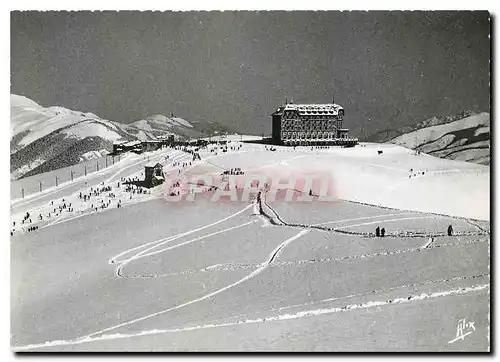 Moderne Karte Luchon Superbagneres Vue Generale du Plateau en hiver