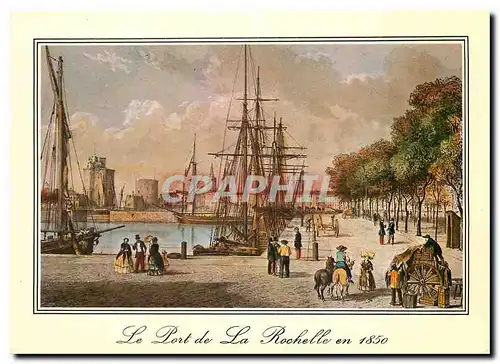 Moderne Karte La Rochelle Vieilles Gravures de 1850