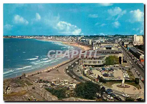 Moderne Karte Saint Malo Cite Corsaire La grande Plage et le Casino